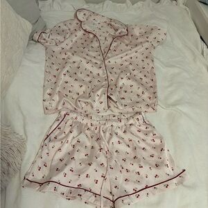 Forever 21 pajama set. Size medium. Cherry design